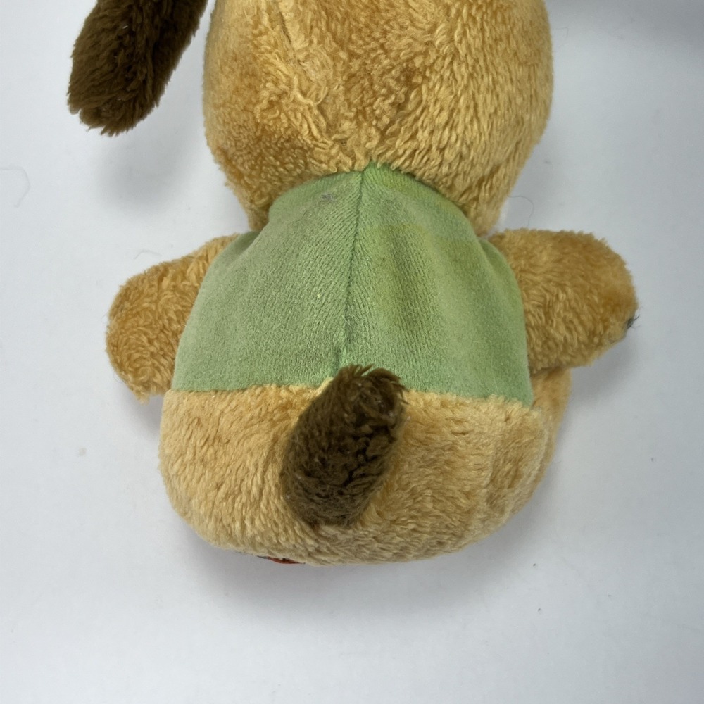 Dakin I'm Your Little Rascal Puppy Plush Dog Tan Brown Green Shirt Vintage 1977 - Picture 5 of 10